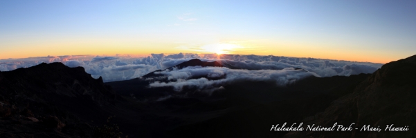 Haleakala National Park Panorama Pre-Sunrise - Maui Hawaii